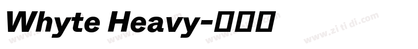 Whyte Heavy字体转换